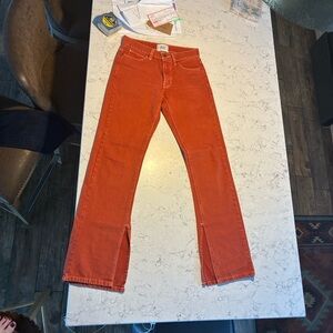 BDG Women's Flare Jeans in Brick Red